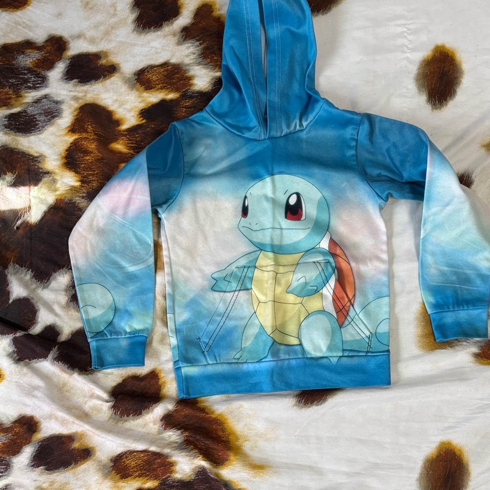Blue Squirtle Graphic Hoodie - Kids Shirt & Top
